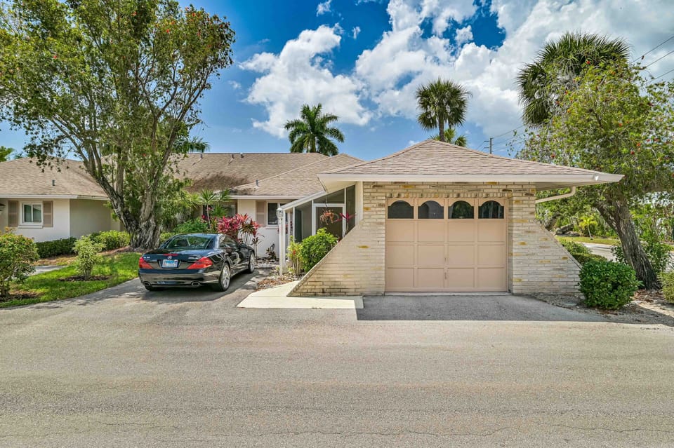 Garage and driveway, end condo unit.