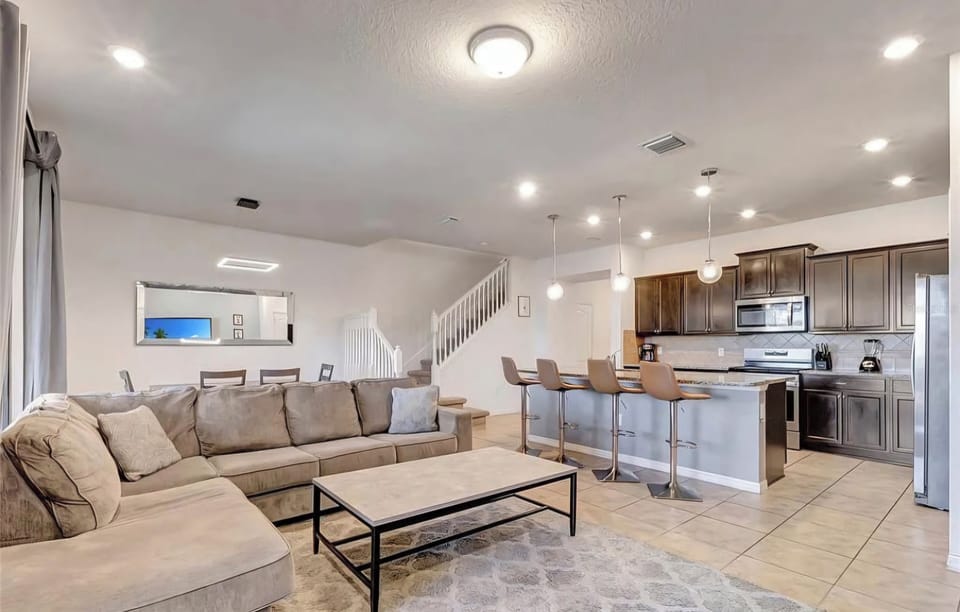 Comfortable sectional with plenty of room