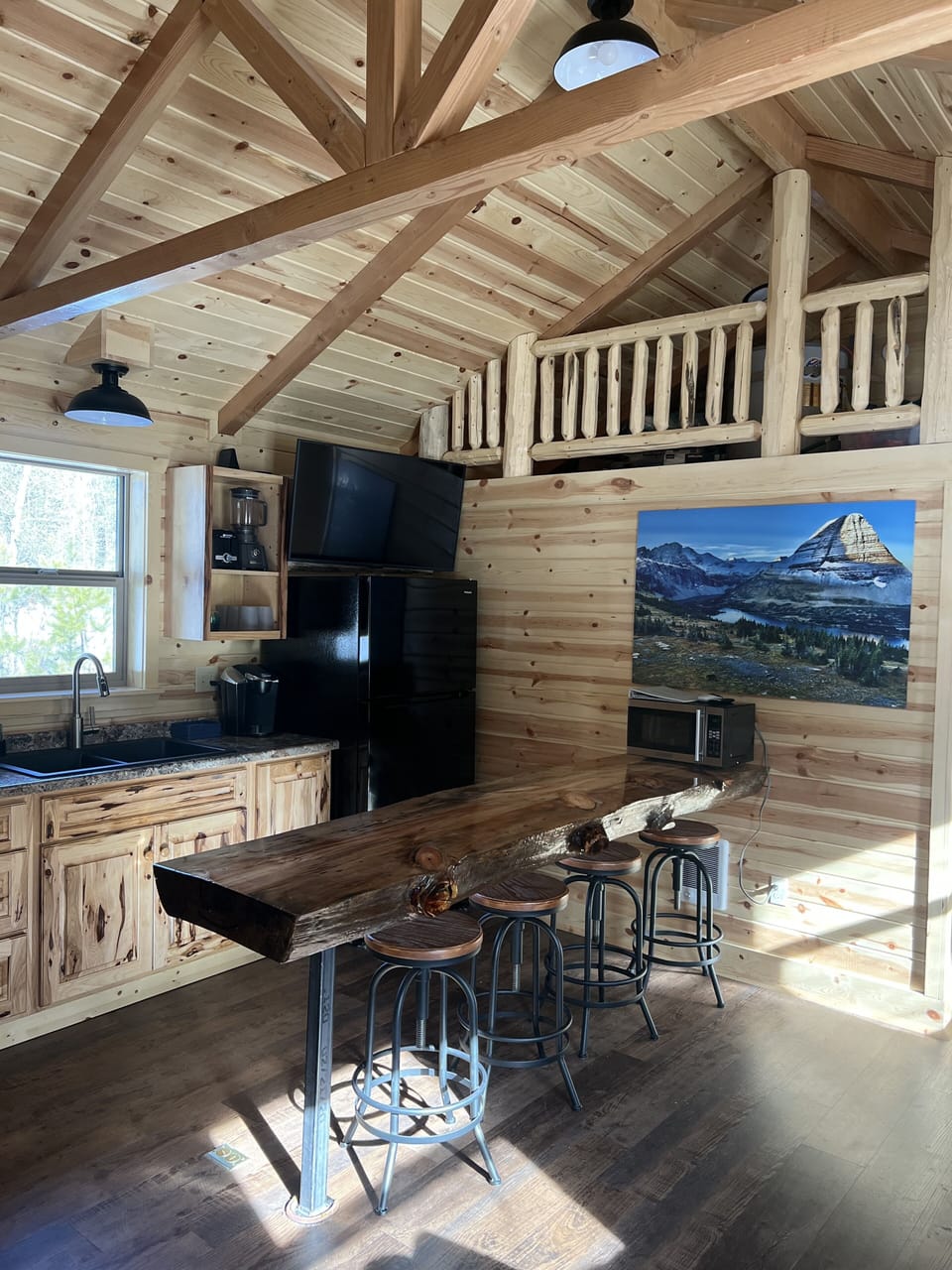 Kitchen/main living area. DirecTV, WI-FI.