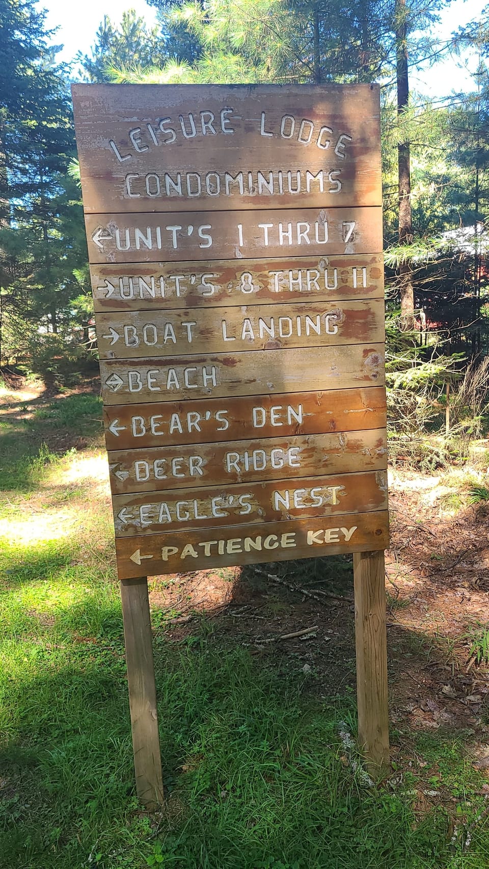 We are unit 6 follow "units 1 thru 7" sign 