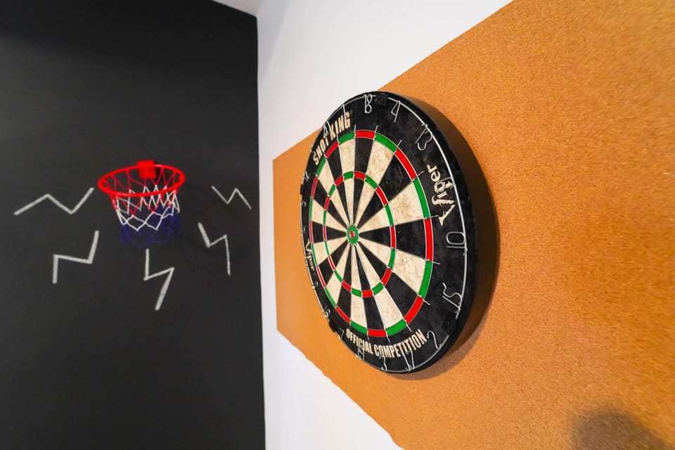 One of the highlights of this area is our dartboard, perfect for some fun!