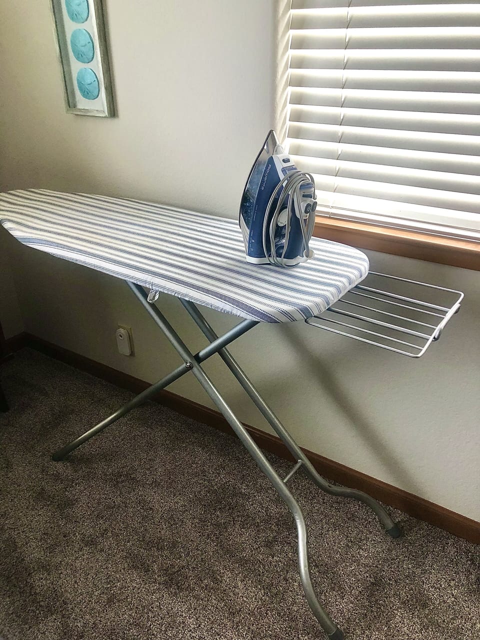Iron, and Ironing board in the Closet