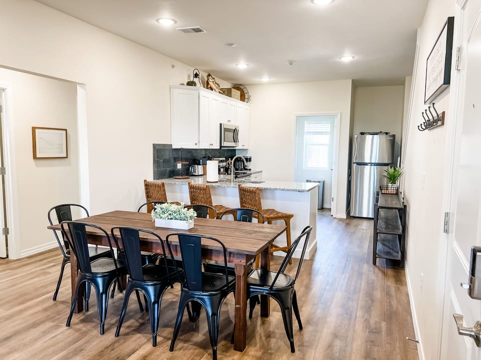 Enjoy your meals and make some memories around the vintage dining table!