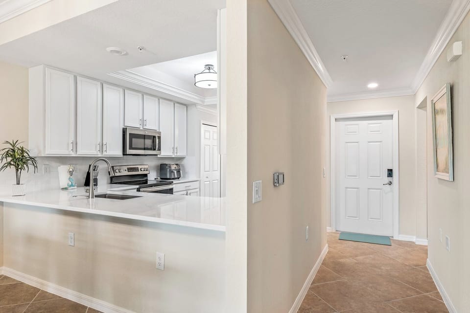 Entryway into the newly remodeled kitchen