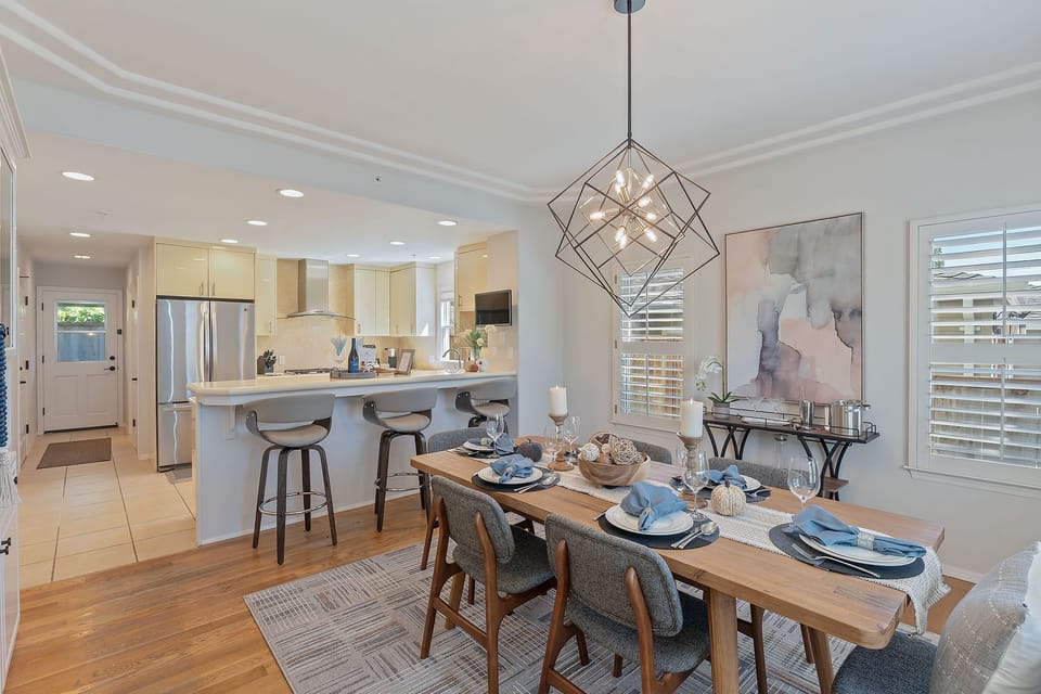 Dining Area Next to the Kitchen Seats 8