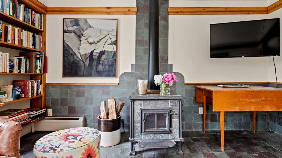 Large Living Room with wood fireplace