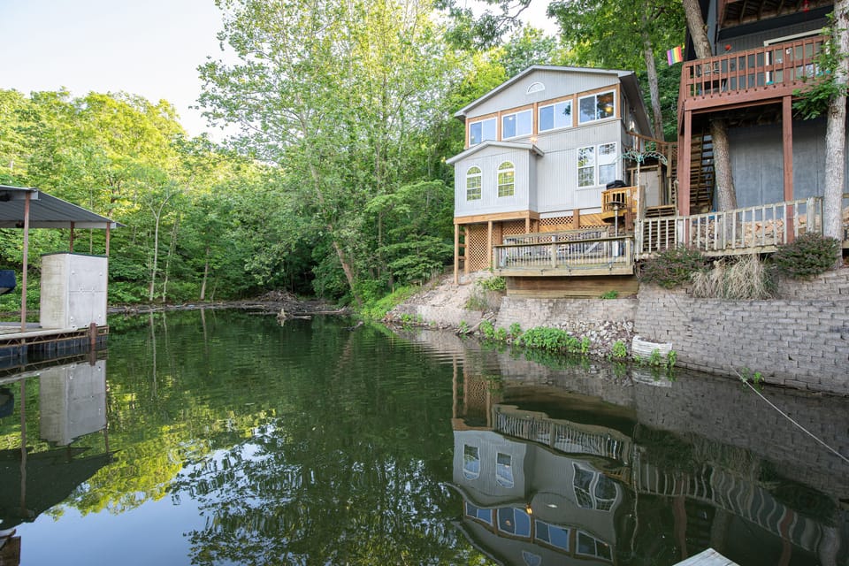 Beautiful cove waters that are tranquil and calm.