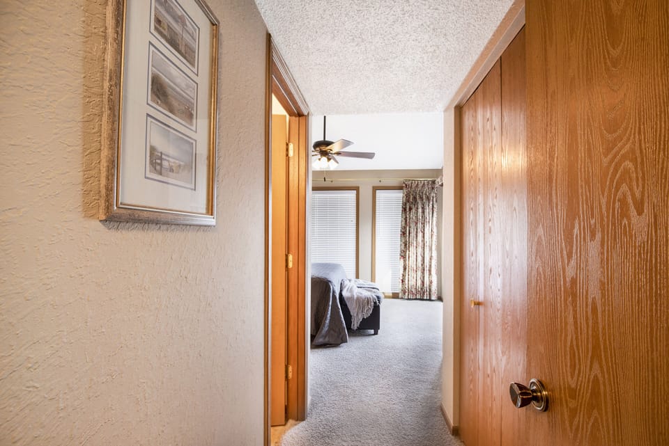 Master bedroom with large closet and bathroom