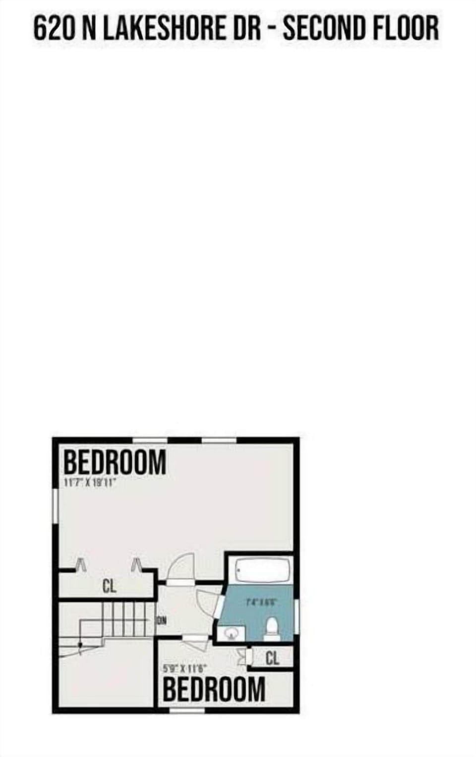 Upstairs floorplan