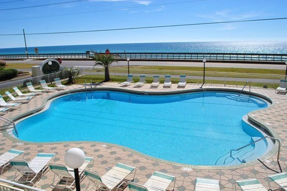 Gulf Pool in Front of Complexing and your  view from the condo
