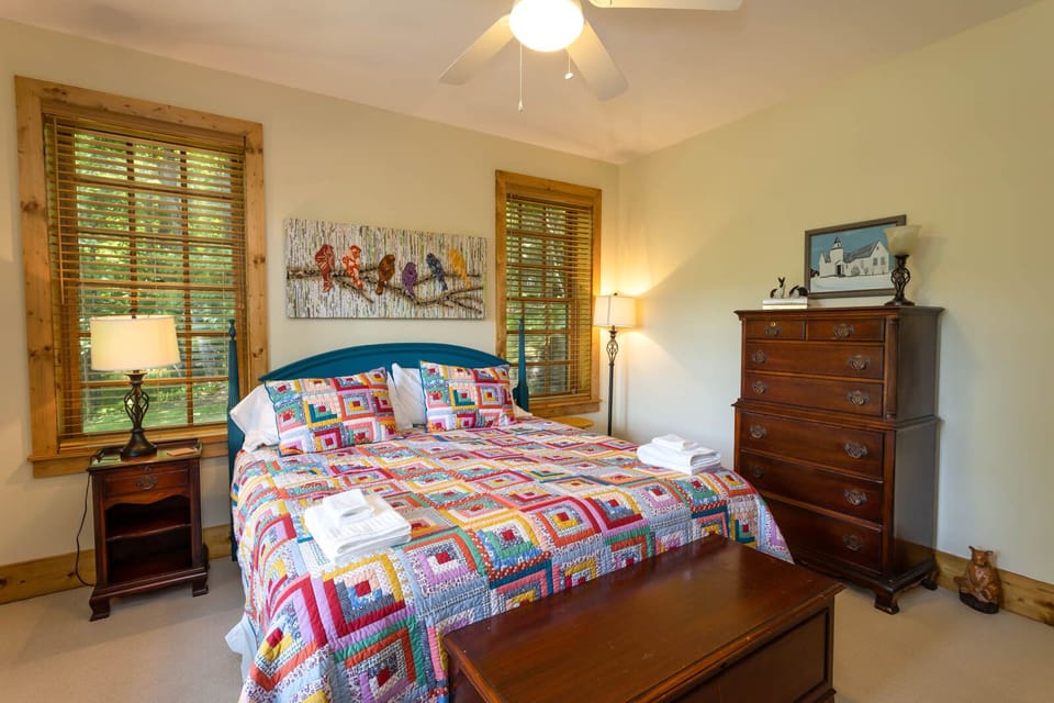 Bedroom with Full Bed and Jack-and-Jill Access to Hall Bathroom