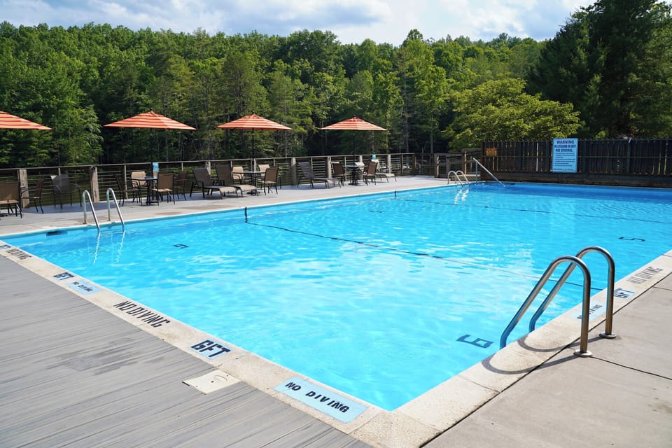 Our lakeside community pool is scheduled to reopen Memorial Day 2026. 