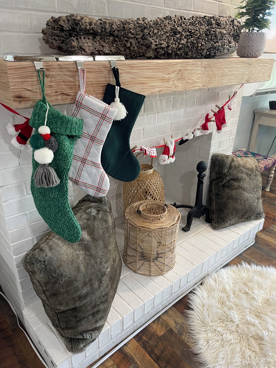 Stockings are hung by the chimney with care
