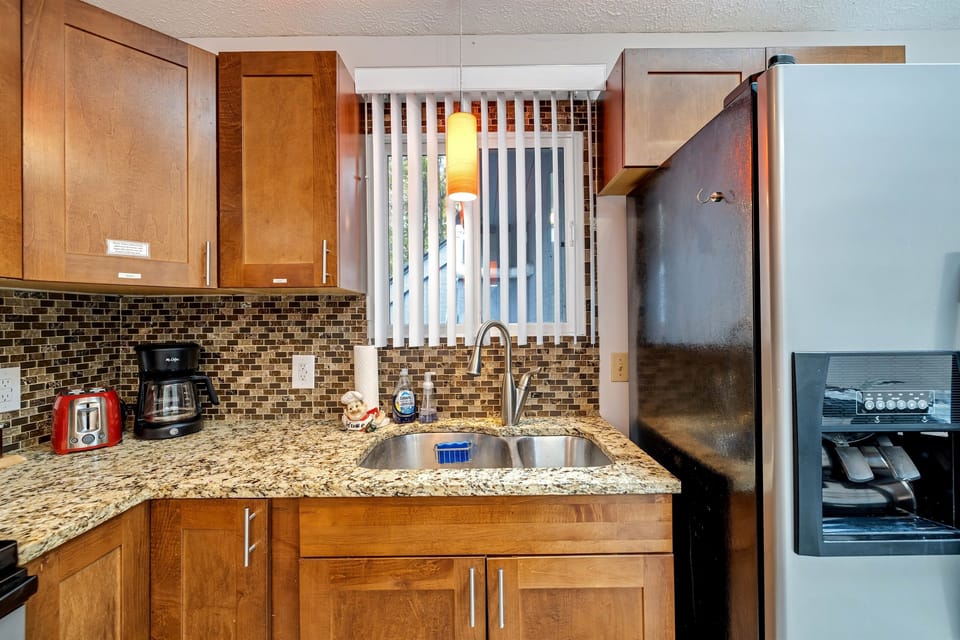 Cook up a meal in the fully equipped kitchen, perfect for all your dining needs.