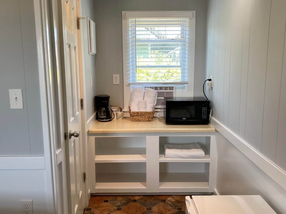 Microwave and coffee maker