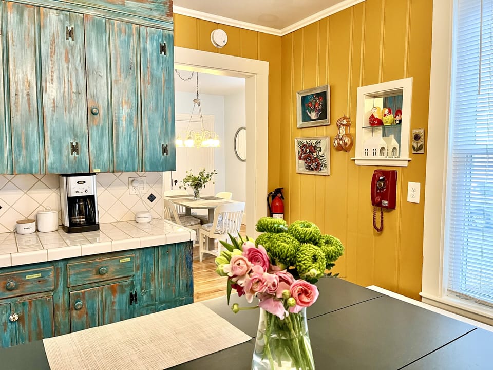Large kitchen right next to dining room