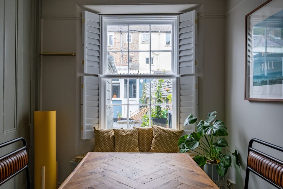 ...looking out onto our courtyard garden