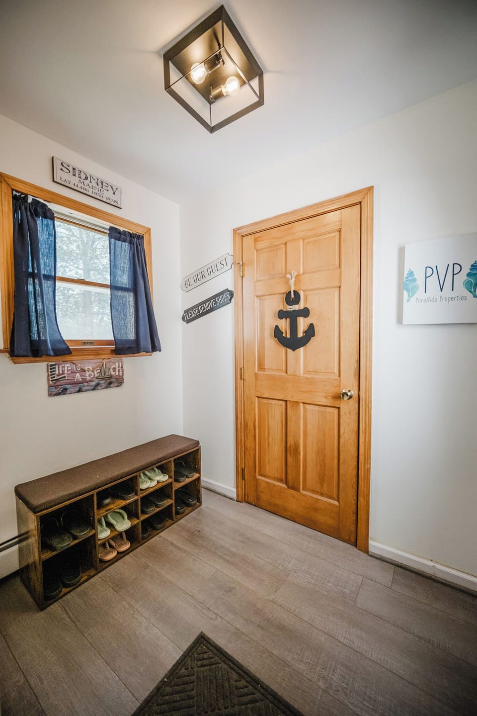 Mudroom/Entry, where you can find sandals, coat closet, and hot tub towewls.