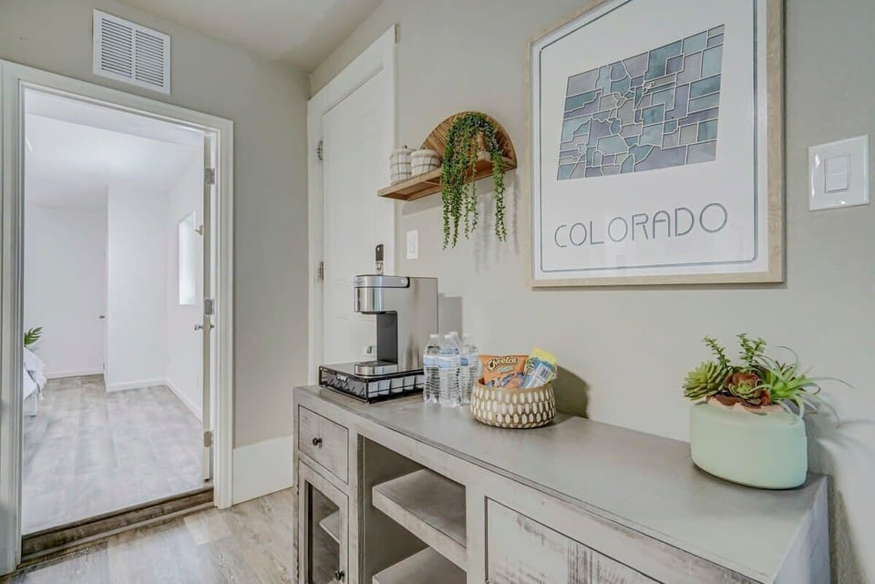 We have some great coffee shops that are just minutes away (even within walking distance!), but don’t hesitate to make a fresh cup of coffee first thing in the morning and grab some of the creamer from the fridge too!