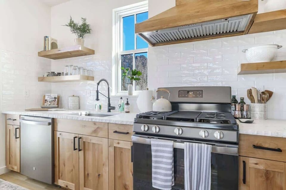 Stunning kitchen that you will love cooking and hanging out in!