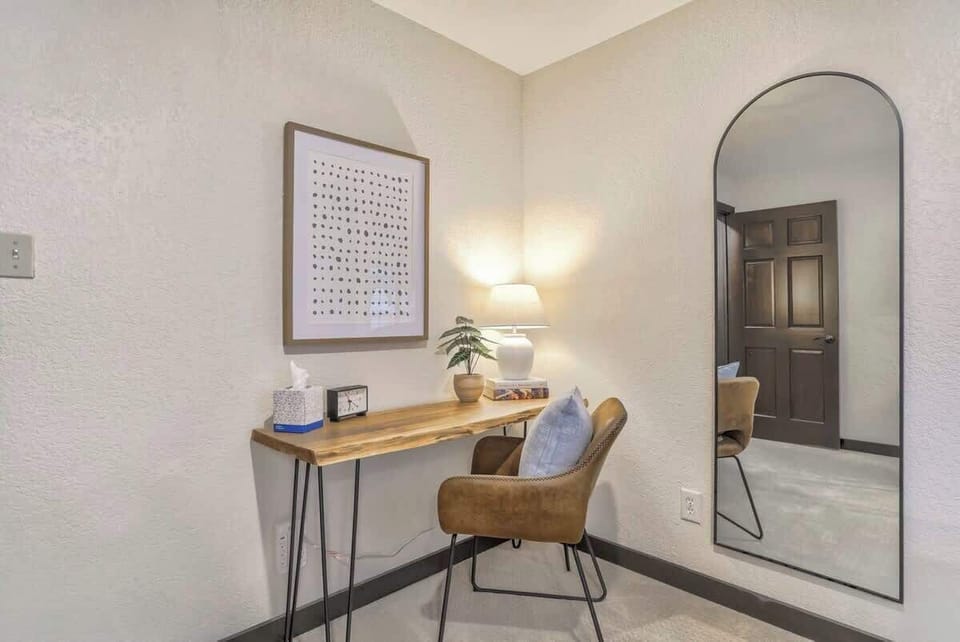 In the Twin Trundle room, enjoy the desk space for whatever you may need to get done while on your travels!