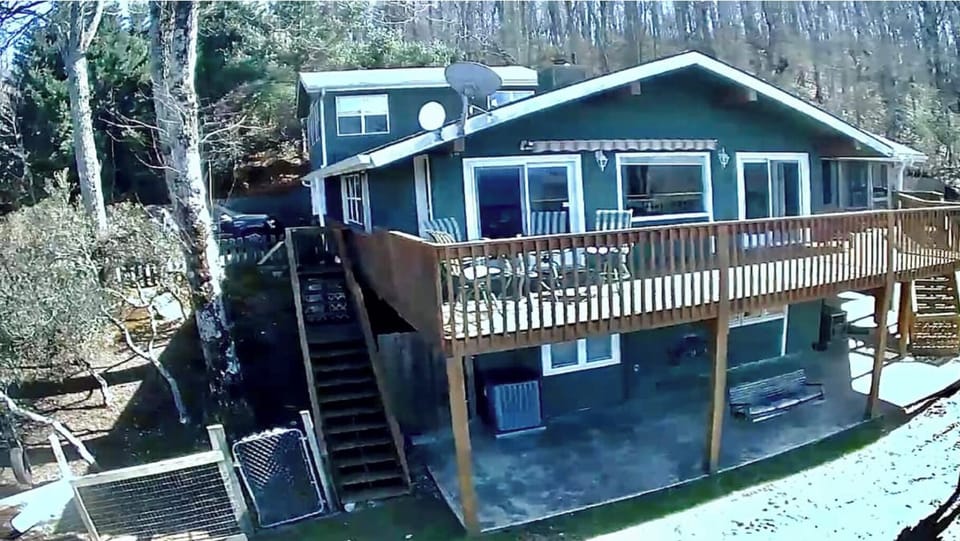 Aerial view of back of house