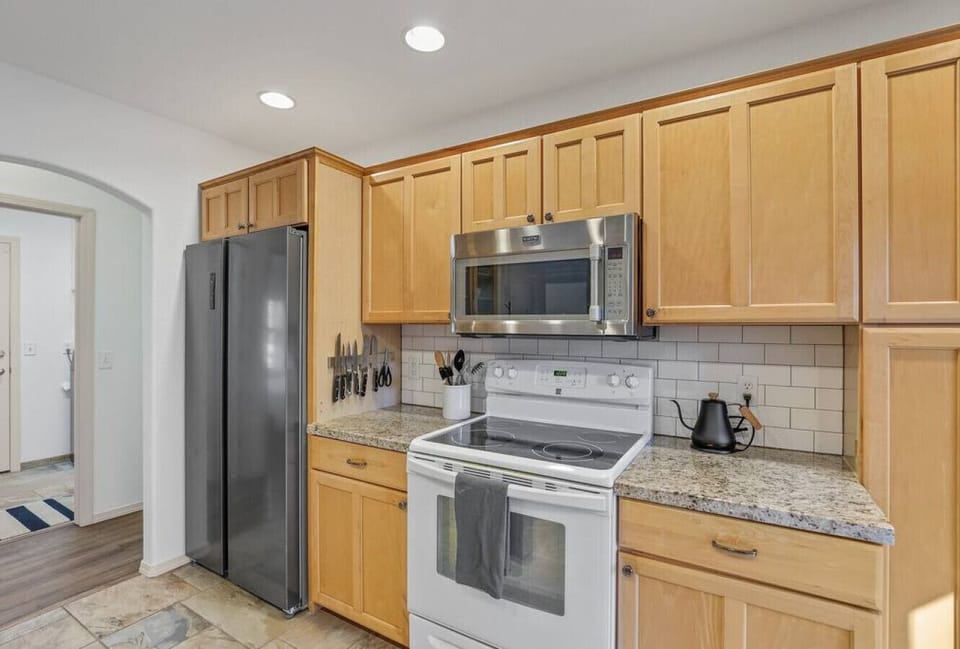 Fully stocked kitchen with plenty of counter space