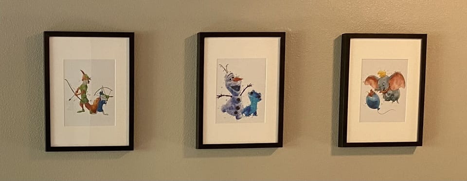 Subtly decorated Disney Themed.