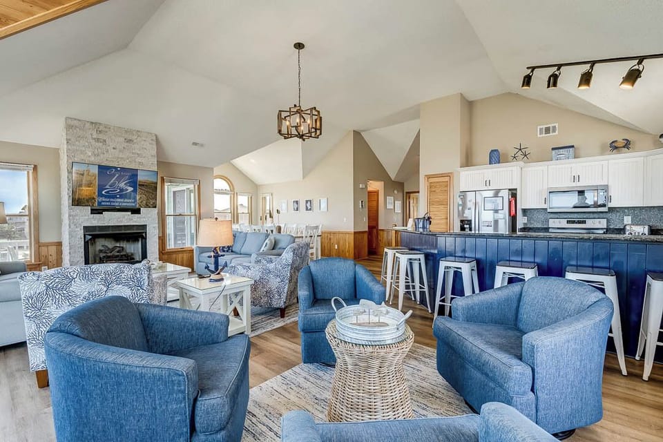 Top-Level Living Room with Deck Access