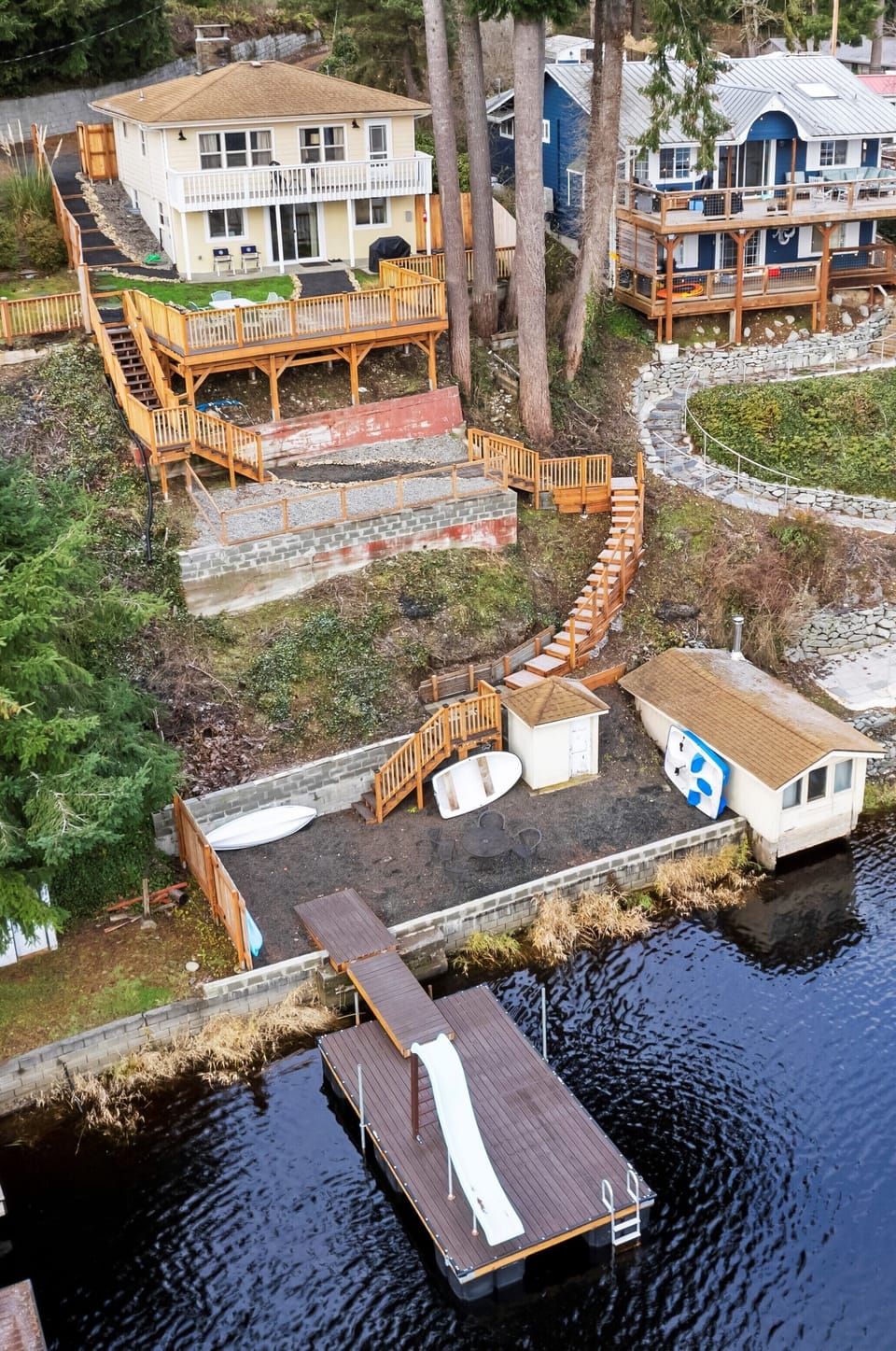 High Bank Property; Stairs Required