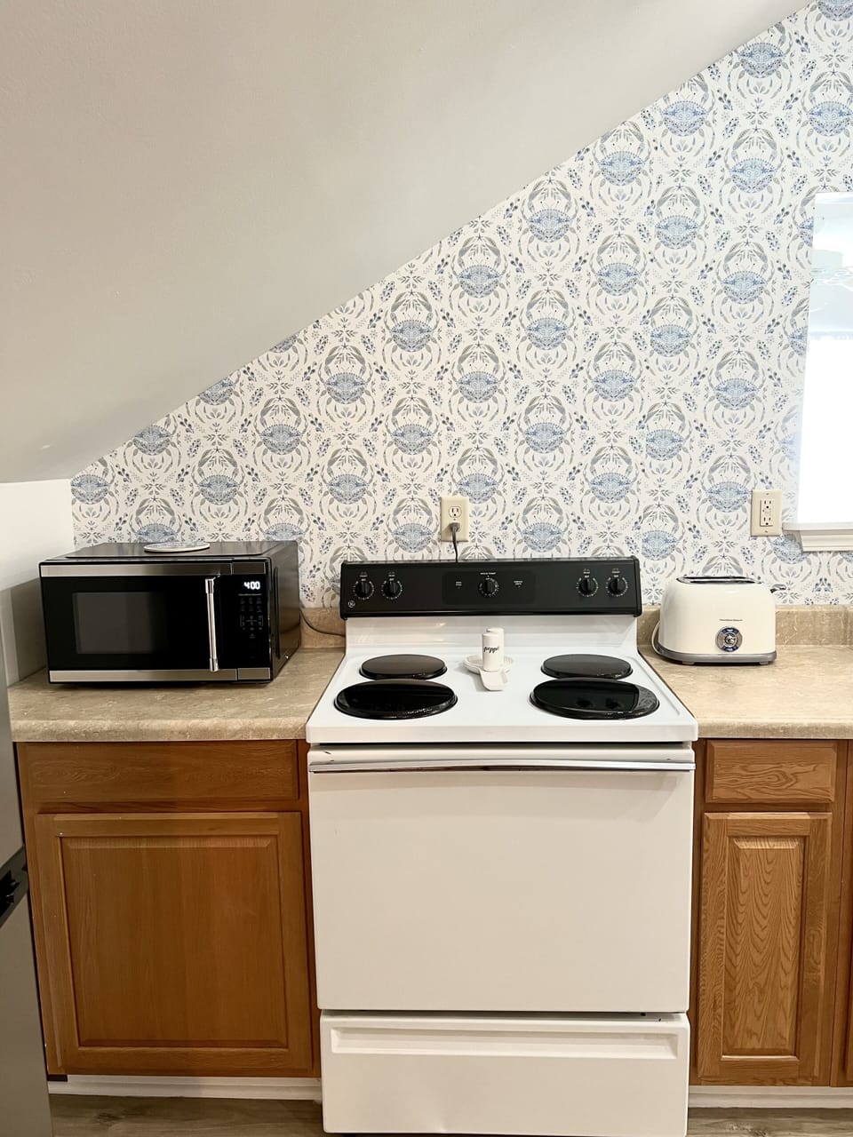 Kitchen is equipped w/ Stove, microwave, fridge, 2 coffee makers - no dishwasher