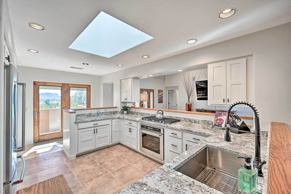 Large Kitchen with Stainless Steel Appliances - 