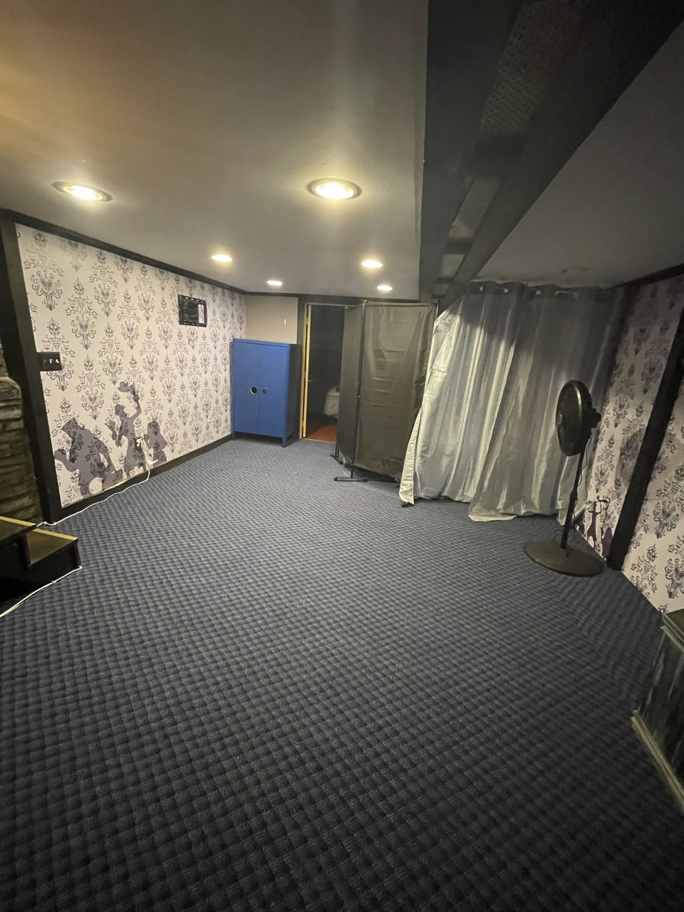 Basement sleeping area room
