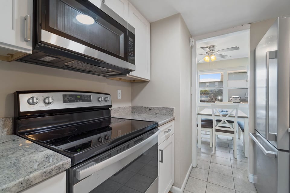Glass top stove and microwave