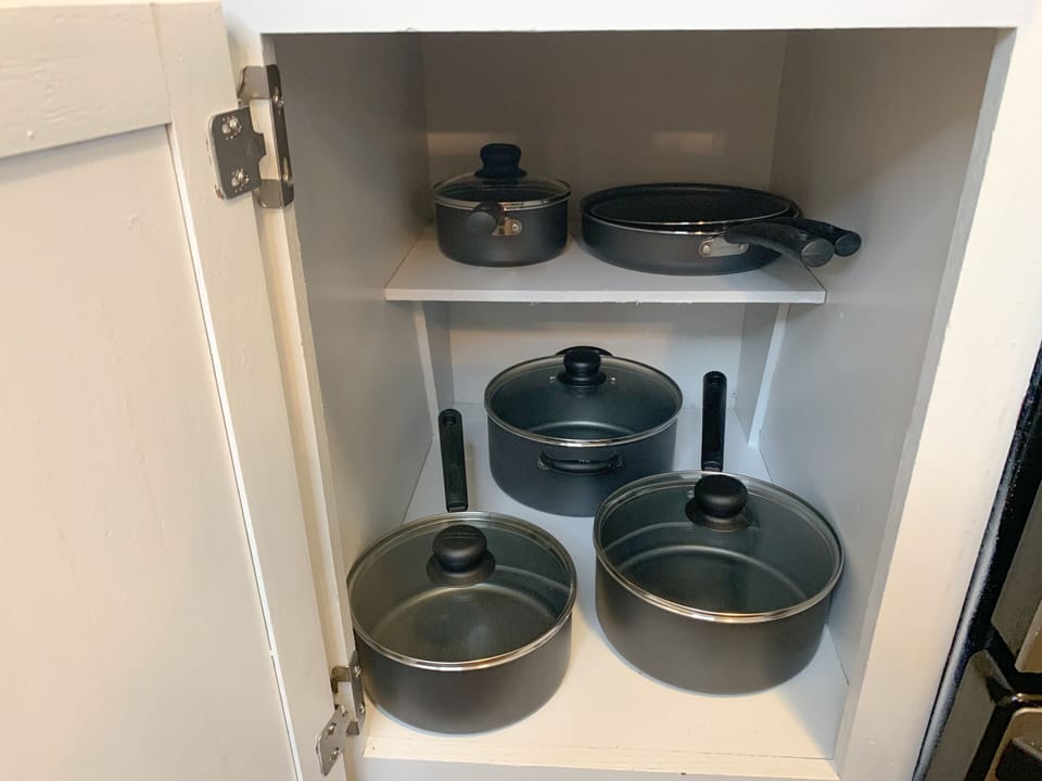 The kitchen has all amenities you'll need during your stay.