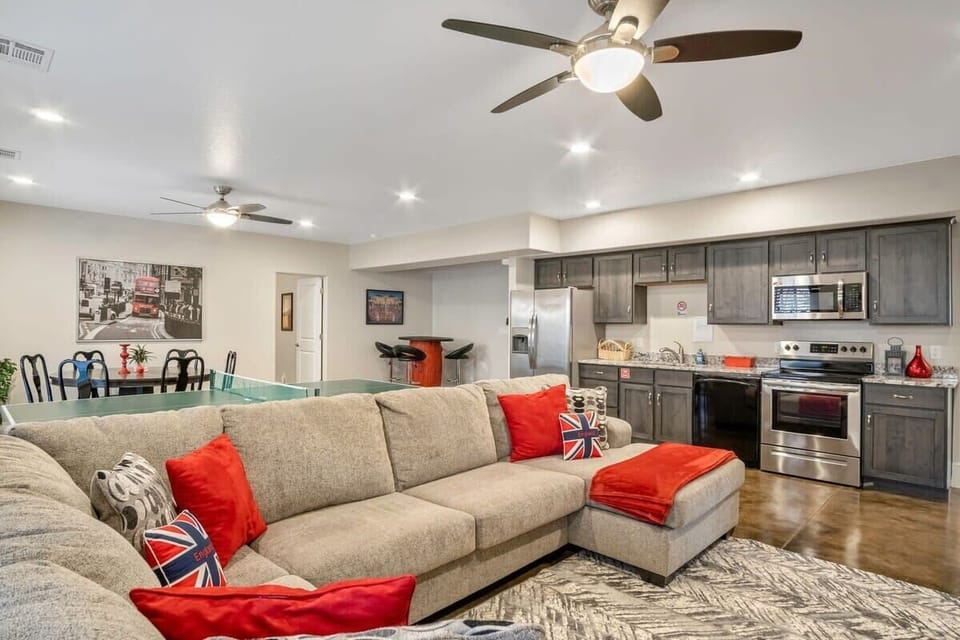 Lower Level living room and kitchen