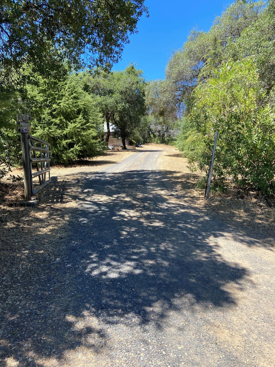 This is the driveway entrance to our property.