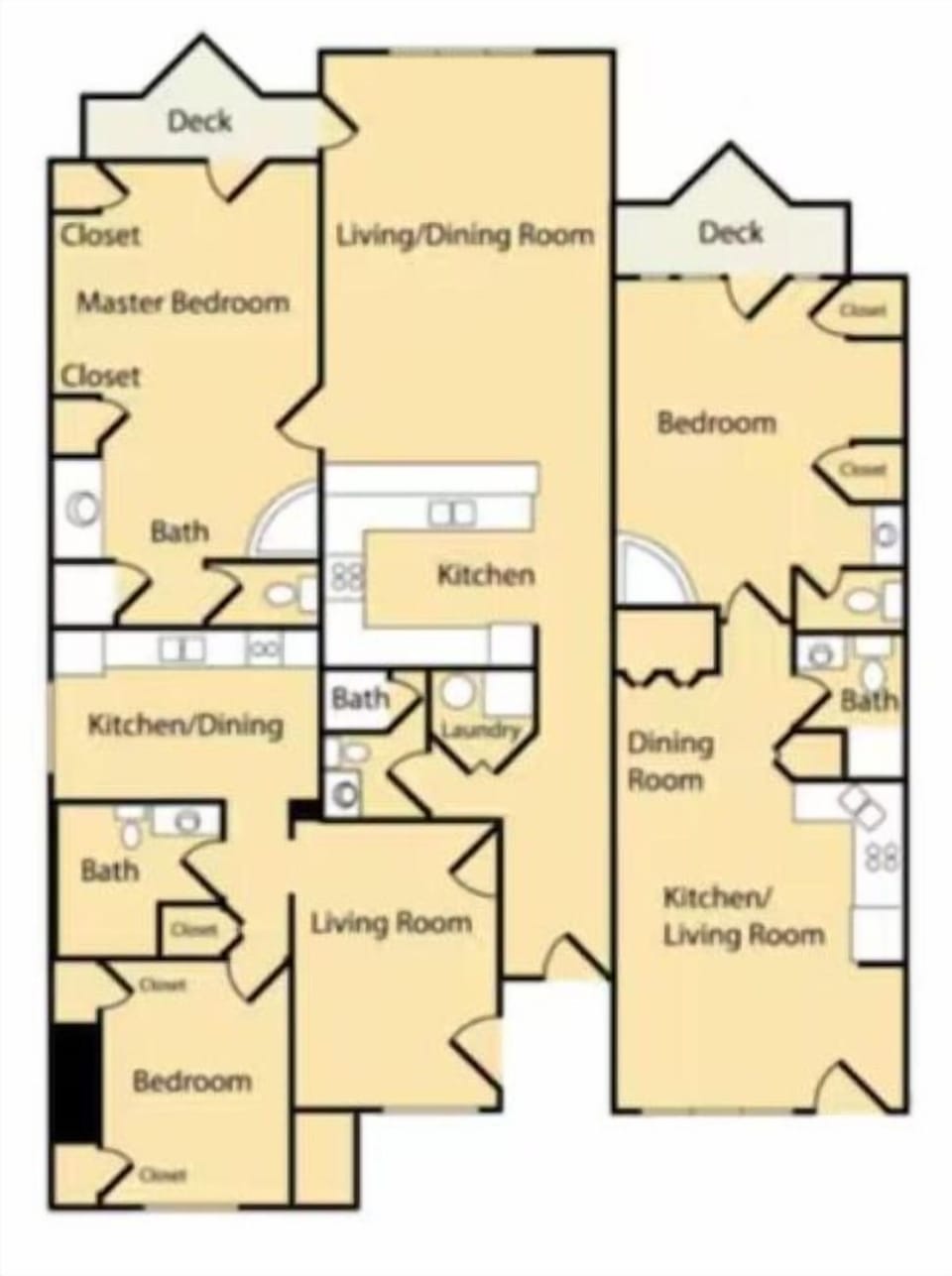 Check out your 3BDR floor plan and get an idea of where you will put everyone