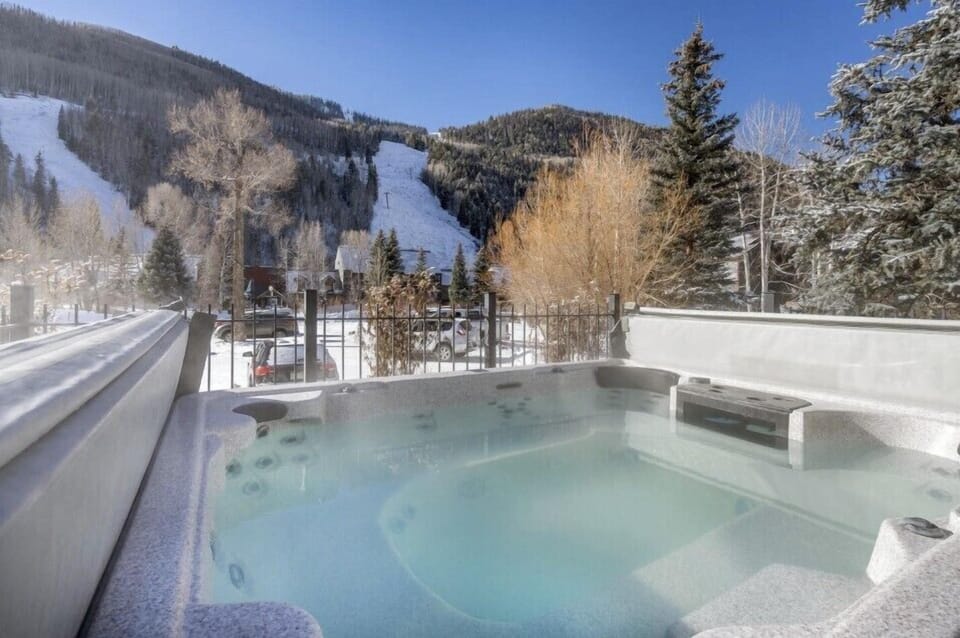 Shared hot tub steps from the unit