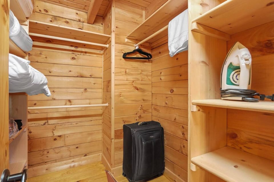 Each bedroom has a large walk-in closet. 