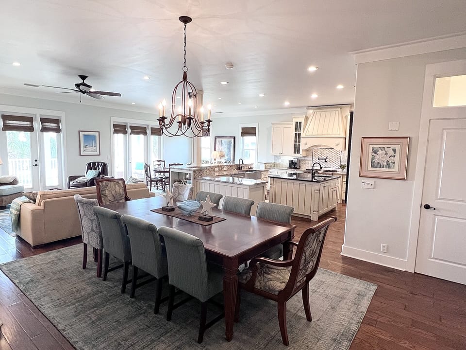Dining room seats 10. Open concept makes entertaining a breeze!