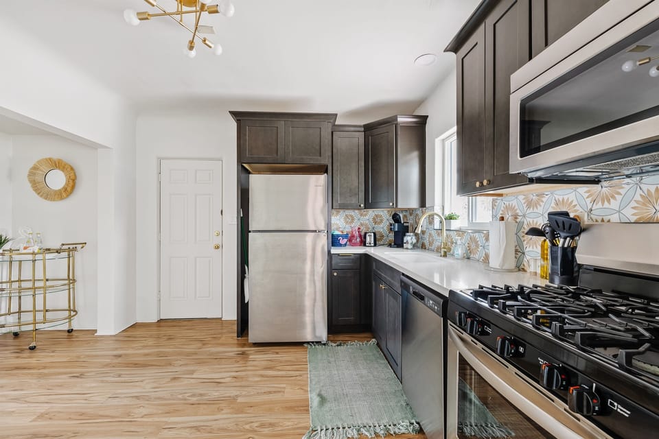 Spacious and luxurious upgraded kitchen with the best stainless appliances.