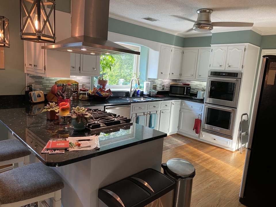 Double oven kitchen makes entertaining easy.