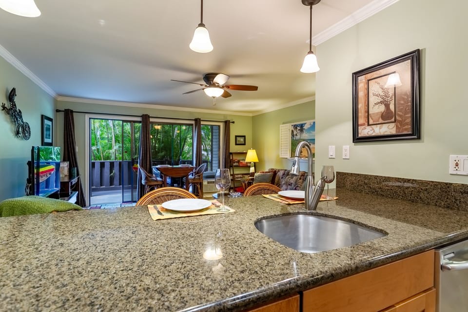 Ample counter space makes meal prepping a breeze