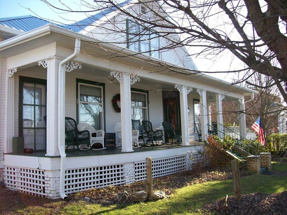 Great Front Porch on Main Street for Sitting & Relaxing. 
