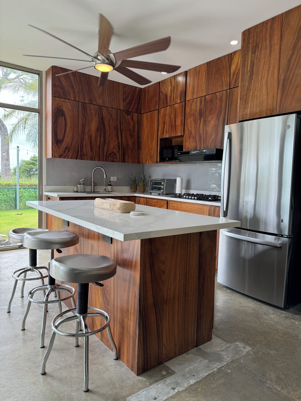 View of kitchen from the dining room.