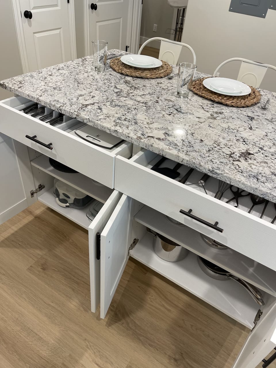 Granite countertops and bar