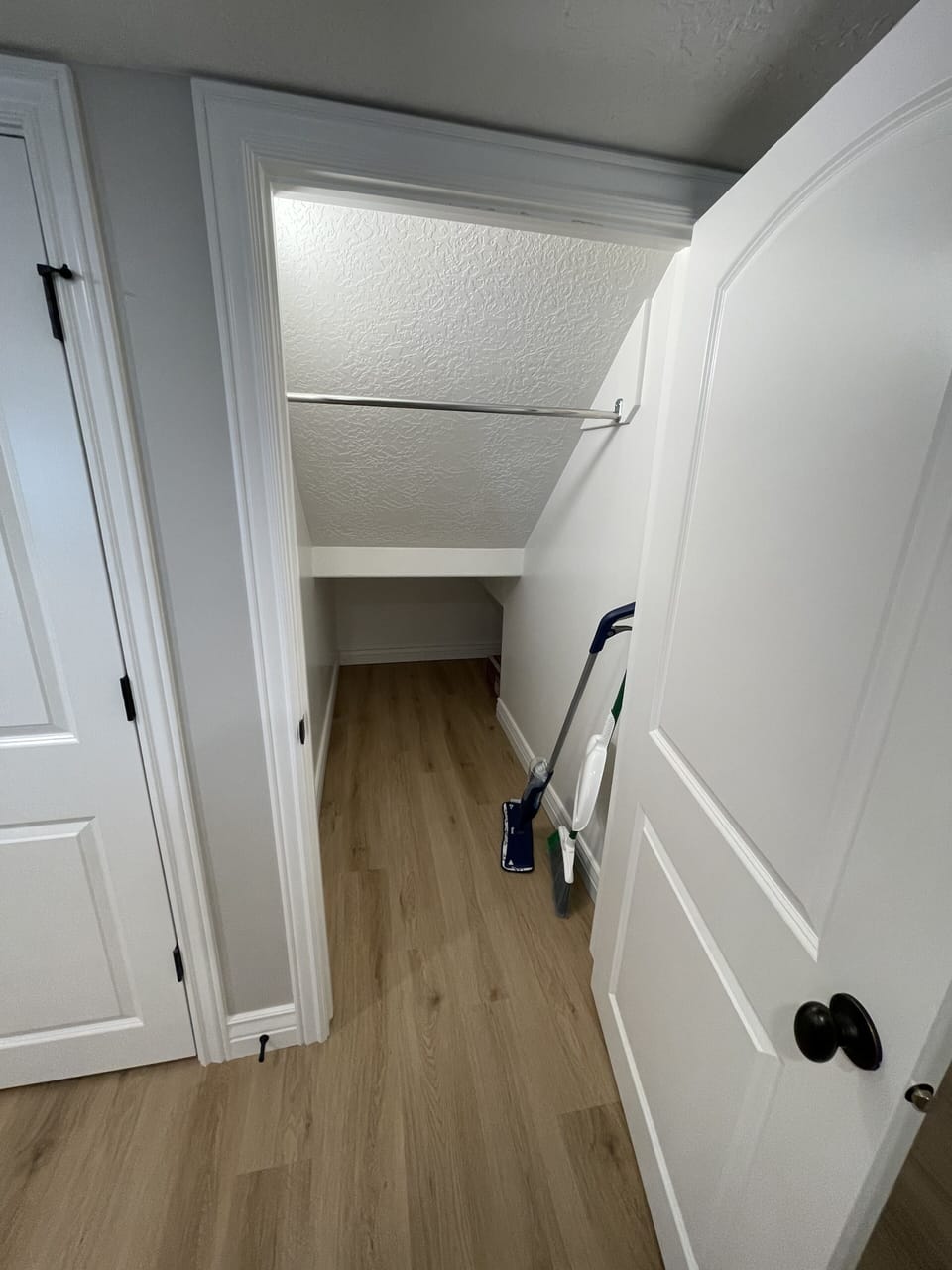 Coat closet with luggage storage 