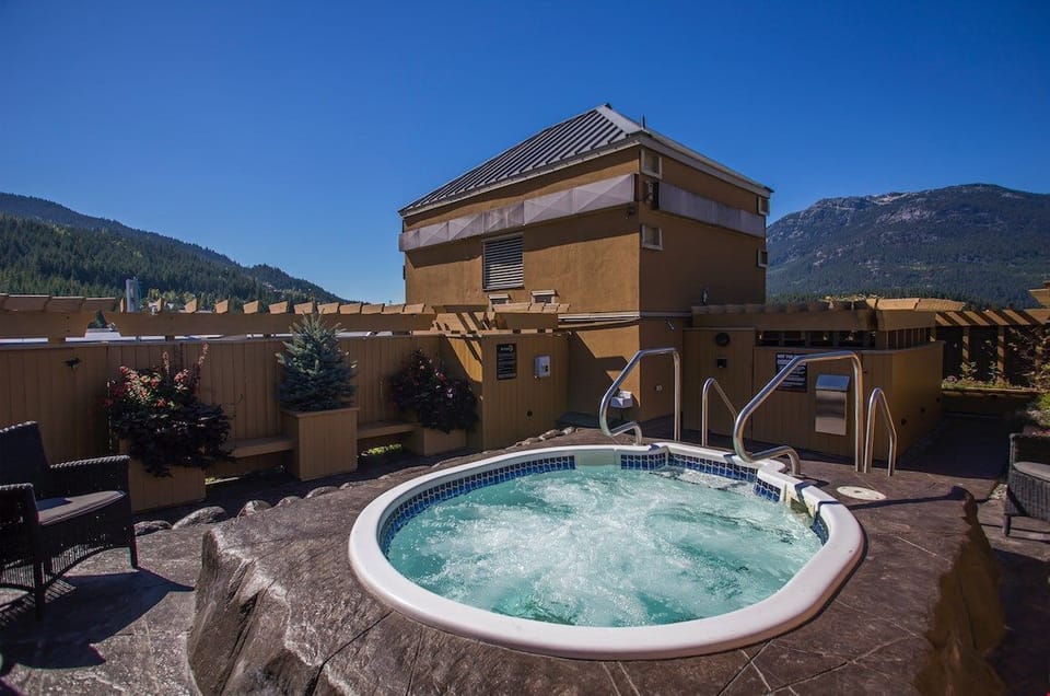 There is a wonderful communal hot tub on the roof!
