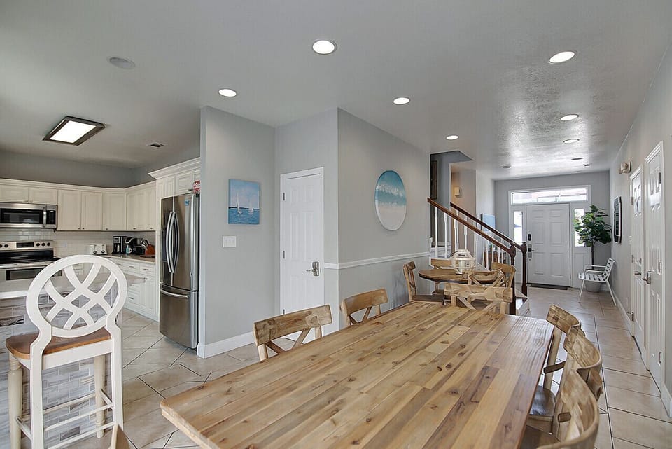 The first-floor open layout is the perfect area for your group to socialize